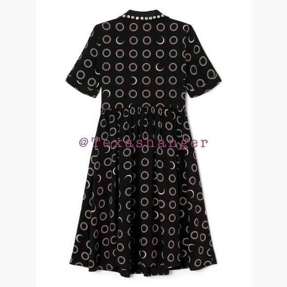 NWT Re/Done Western Yoke Dress Black Cream - Picture 4 of 11